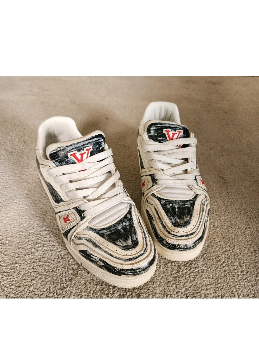Louis Vuitton LV 'Colored In' White Trainer Men's Sneaker Size 6.5 LV/8 US - Picture 3 of 14